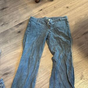 Dark Teal Wide-Leg Pants